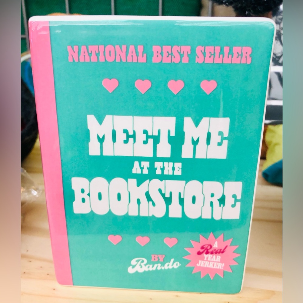 Meet Me at the Bookstore Ceramic Book Flower Vase Decor Pens Pencil Book Nooks